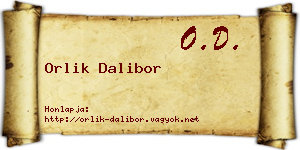 Orlik Dalibor névjegykártya